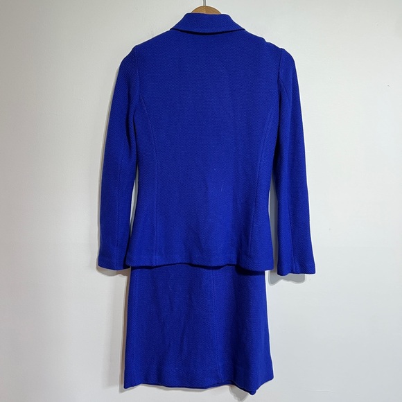 St. John Collection Royal Blue Wool Dress and Jacket - Picture 12 of 12